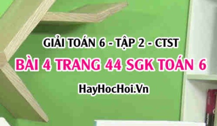 Giải bài 4 trang 44 Toán 6 Tập 2 SGK Chân trời sáng tạo